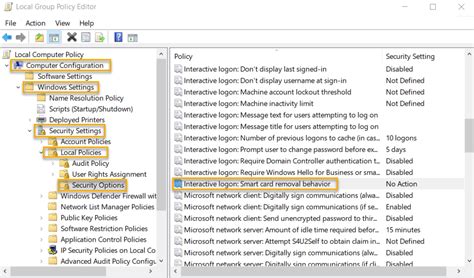 enable the interactive logon smart card removal|Troubleshooting the Smart Card Removal Policy .